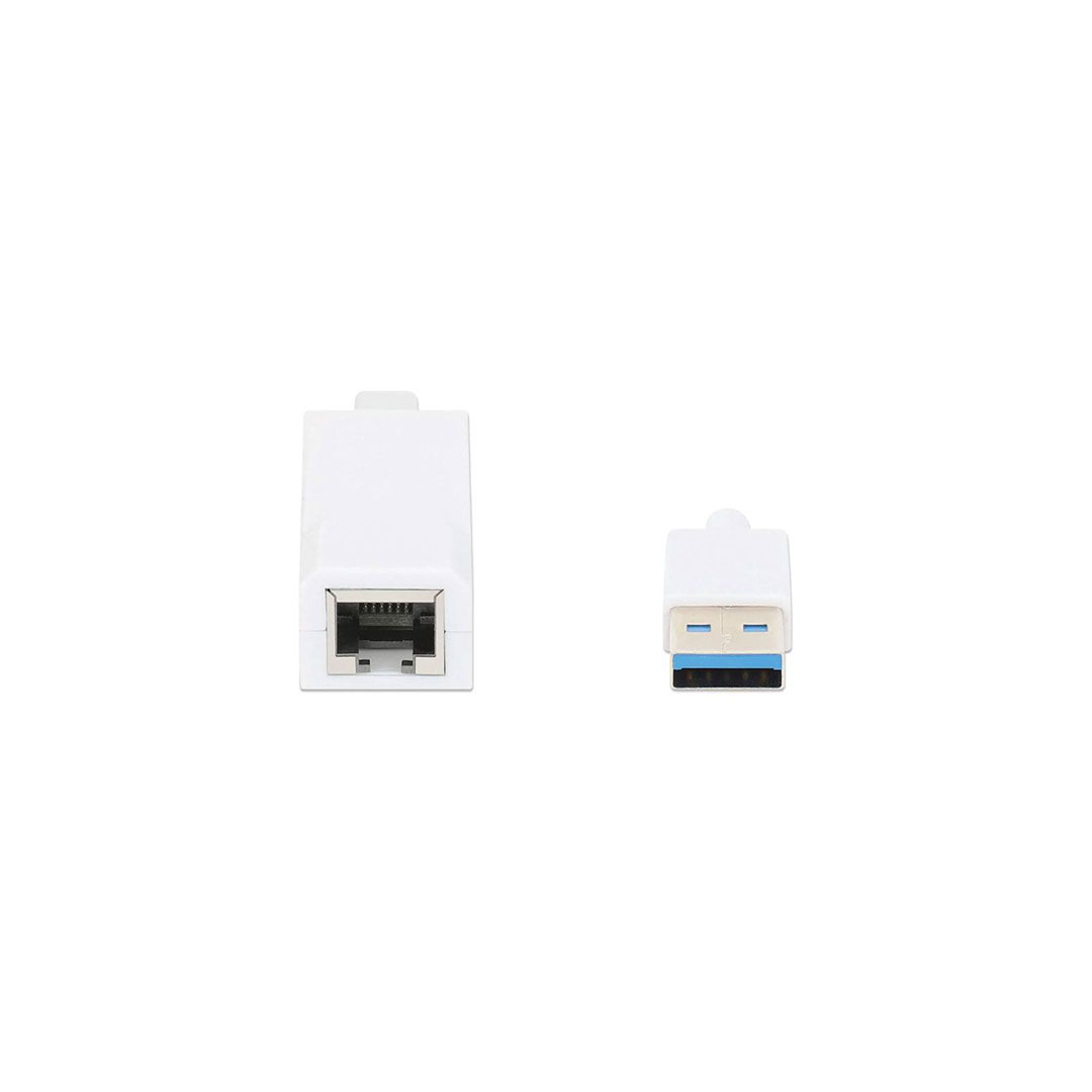 506847 محول من USB 3.0 إلي أنترنت Gigabit بسرعة عالية - أبيض