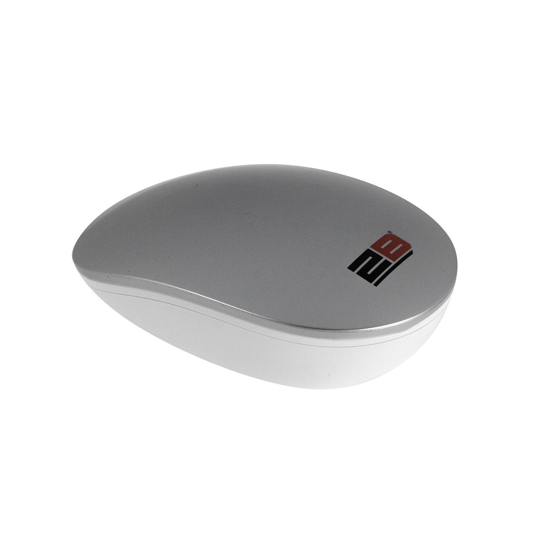 MO307 ماوس لاسلكي مع جراب متحرك - أبيض/فضي