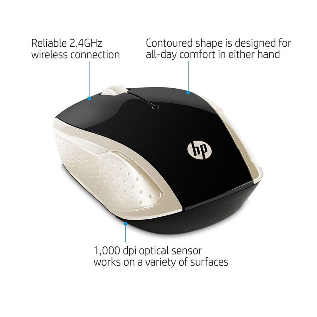 ماوس لاسلكي 200 - 2HU83AA - ذهبي