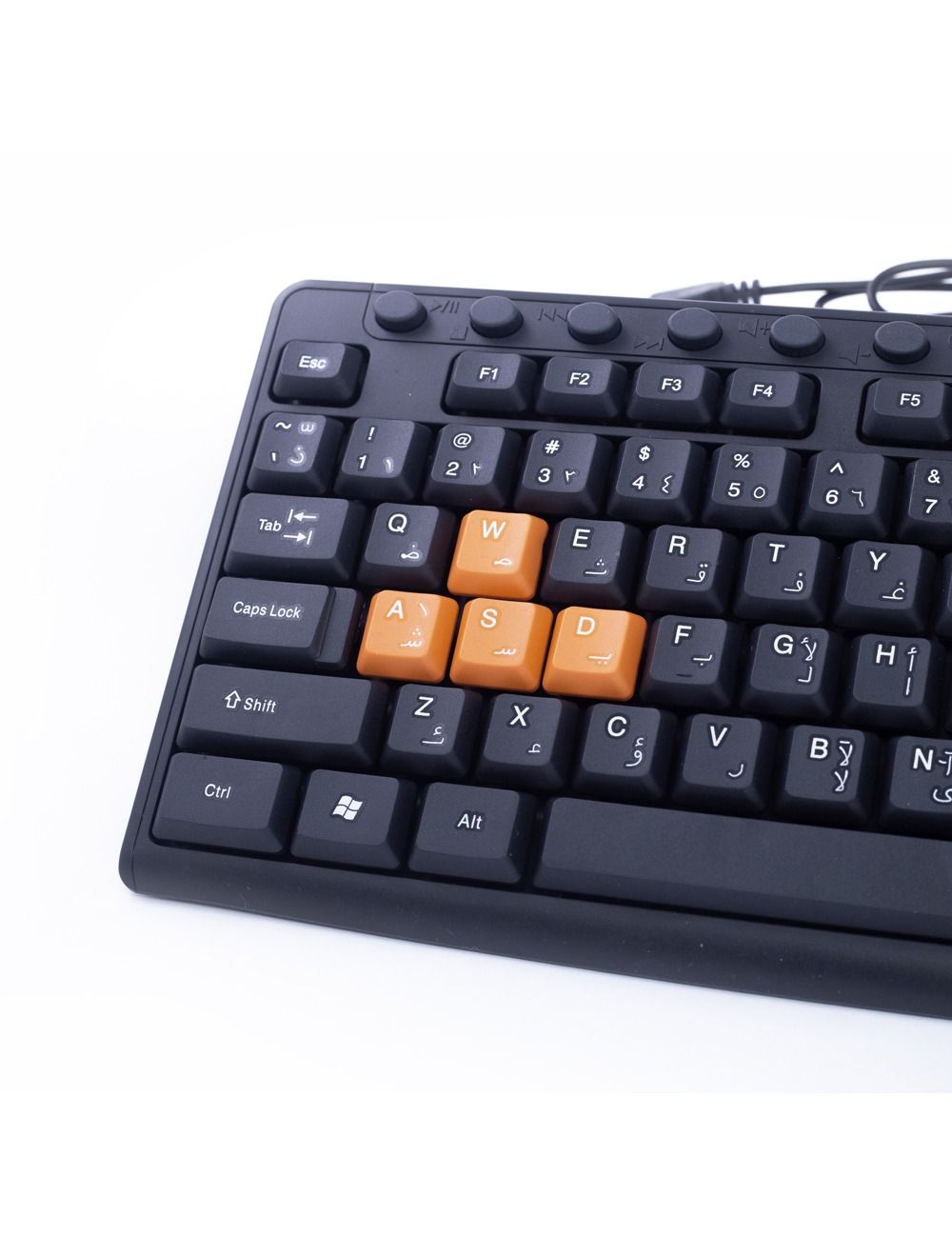 KB445 كيبورد سلكي - أسود/برتقالي