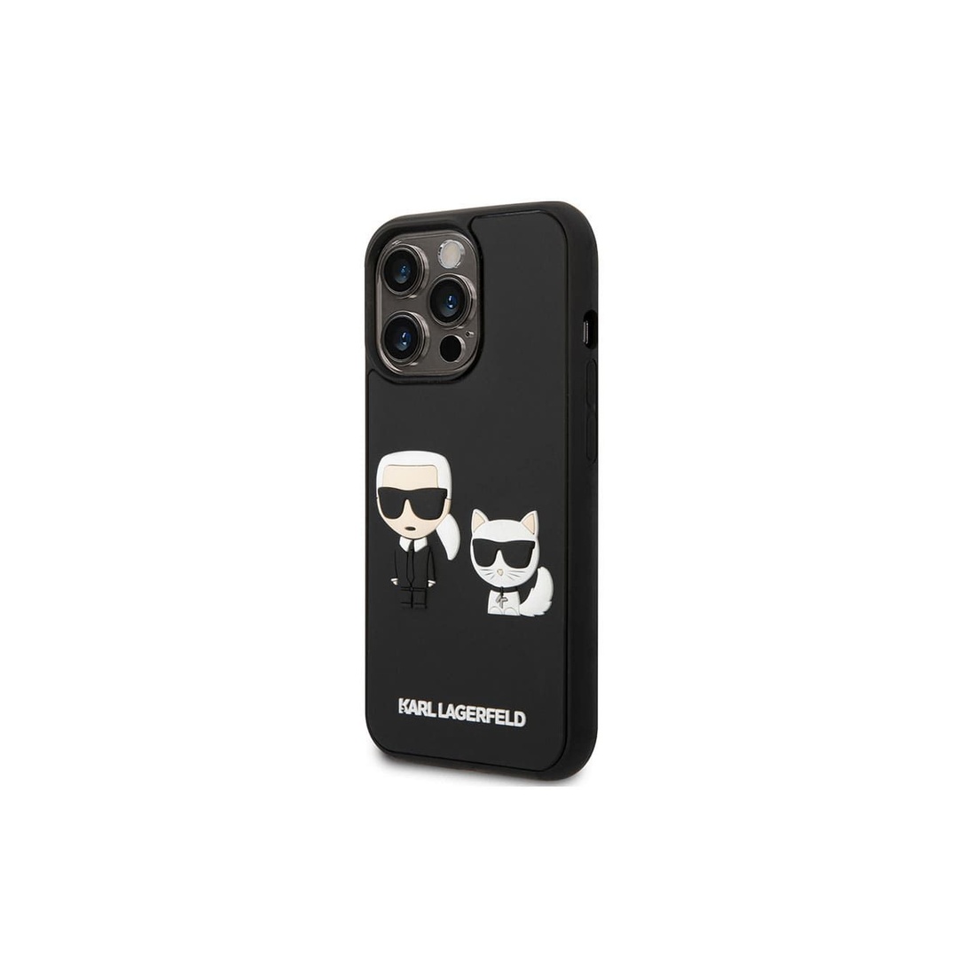 جراب ظهر من النايلون Puffy Ikonik Pin لهاتف أيفون 15 بلس & 14 بلس - أسود