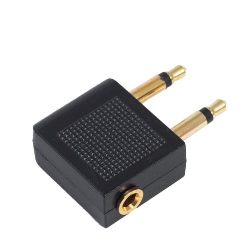 CV095 2 * 1 محول 2 AUX Male * 1 Female - أسود