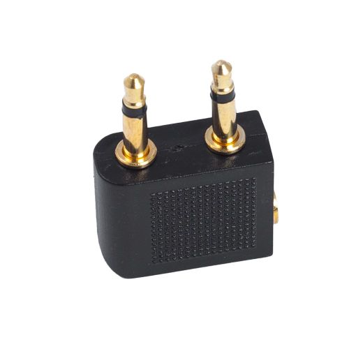 CV095 2 * 1 محول 2 AUX Male * 1 Female - أسود