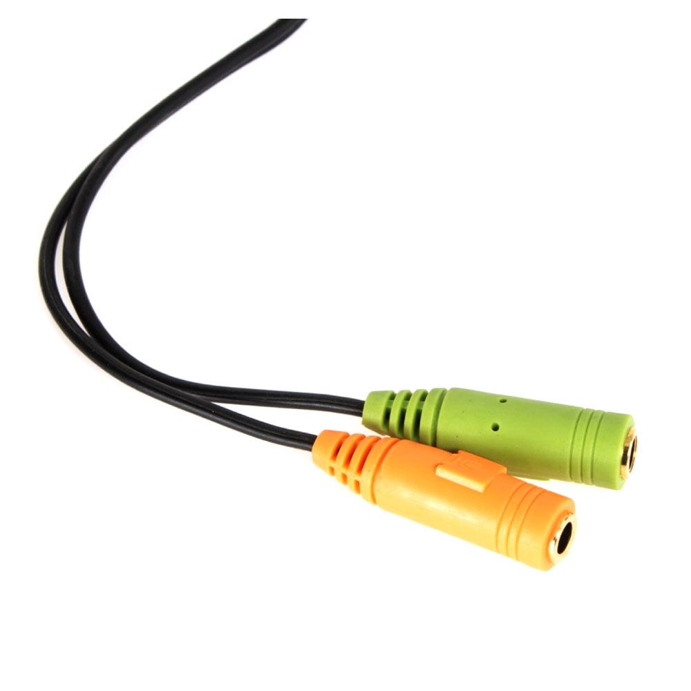 CV198 محول اوديو  من smart phone 3.5 mm الي 2 PC ميكروفون + سماعات