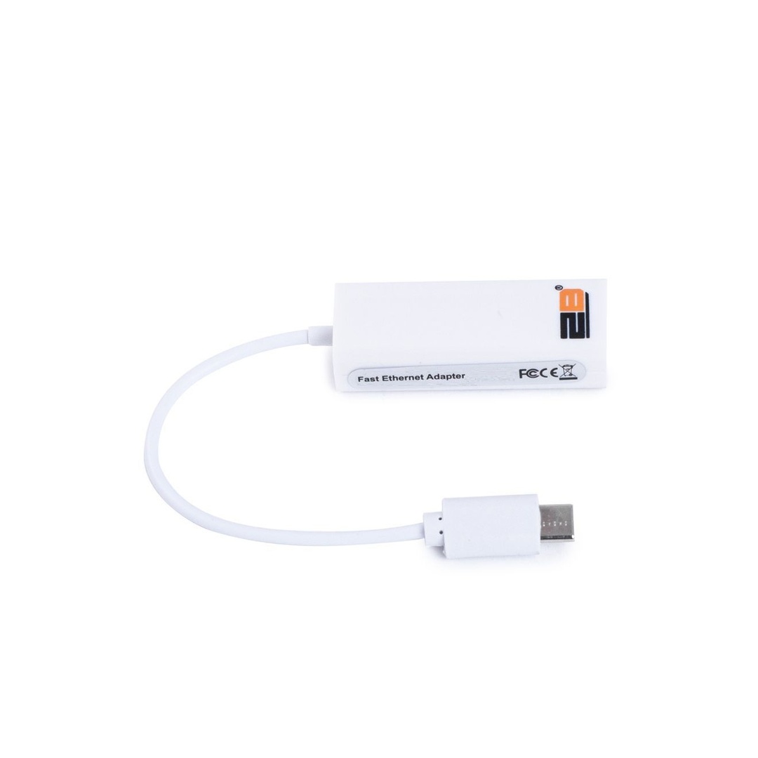 توبي كابل من Type-C الى LAN RJ45 - أبيض - CV147