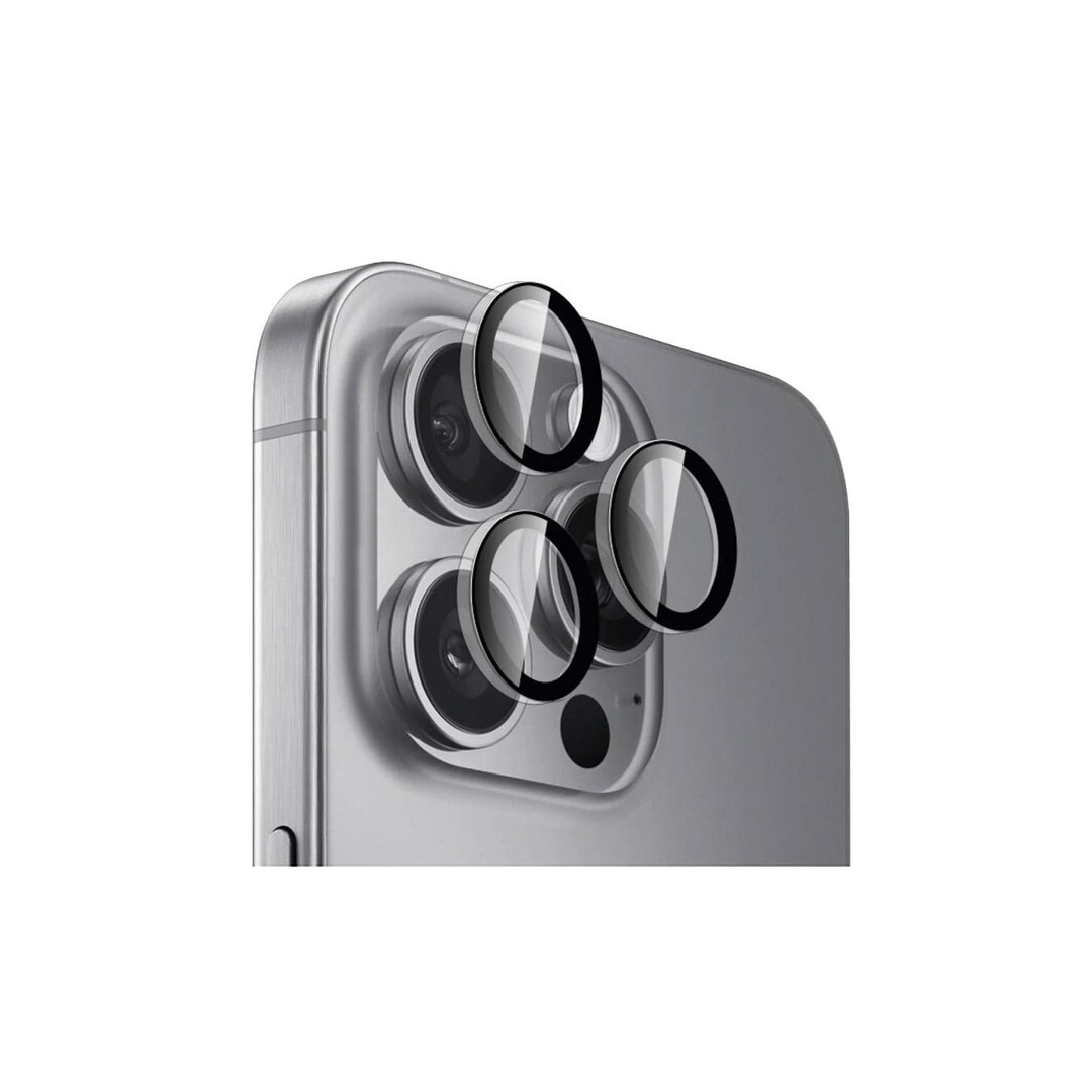 واقي عدسات كريستال - 3 قطع - لهاتف أيفون 16برو و 16برو مكس - شفاف