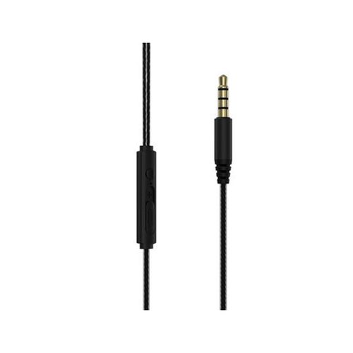 سماعة أذن مع ميكرفون 3.5 مم - أسود