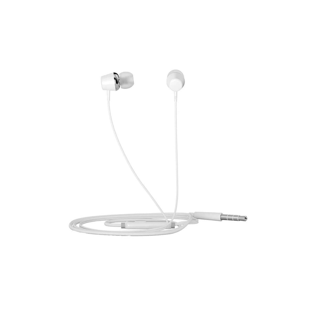 أتـش بي سماعة أذن سلكية مع ميكروفون - 3.5 مم - أبيض - DHE-7000