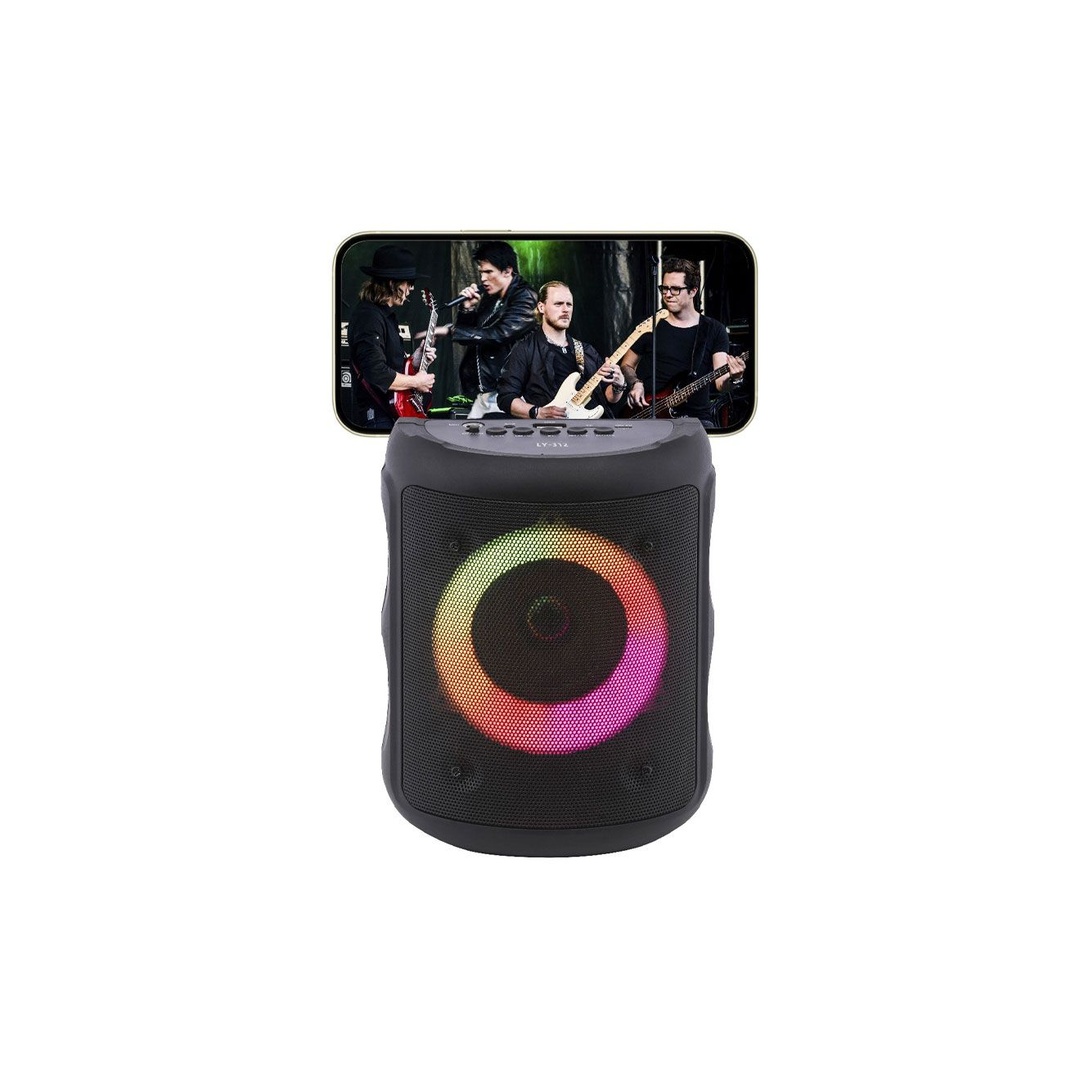 مكبر صوت LED قابل لإعادة الشحن بقوة 10 وات - أسود
