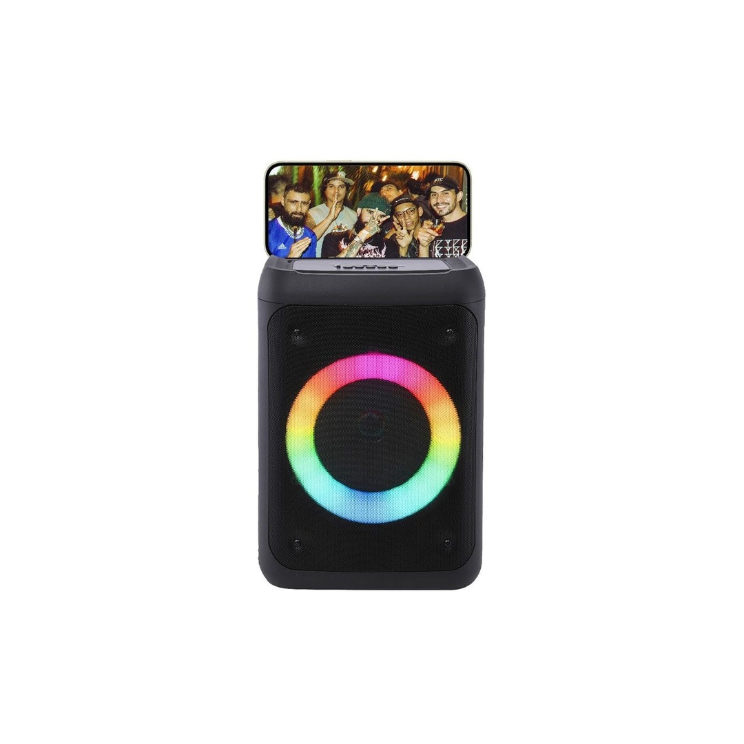 مكبر صوت LED Cube قابل لإعادة الشحن - بقوة 10 وات - أسود