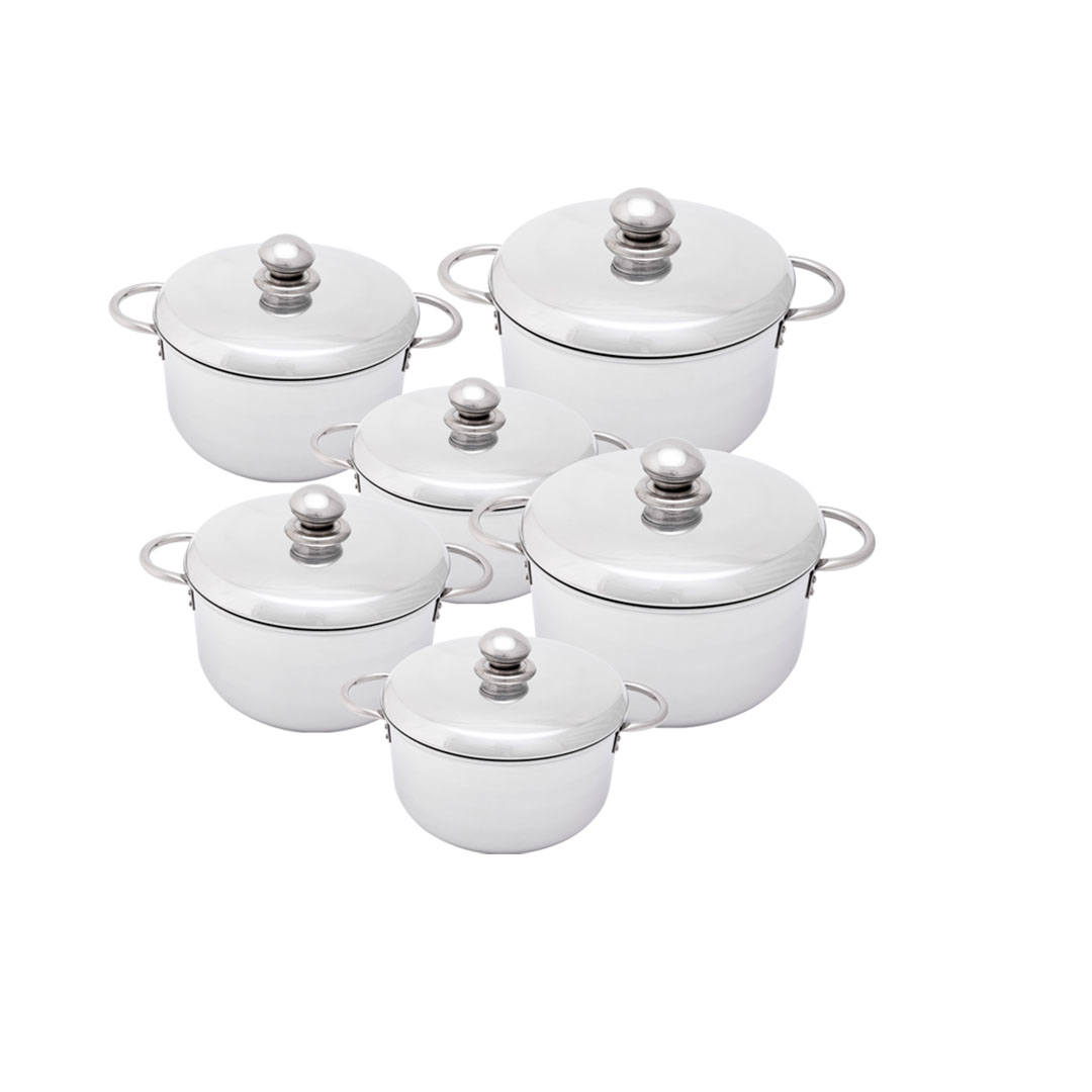 طقم حلل الومنيوم - 12 قطعة