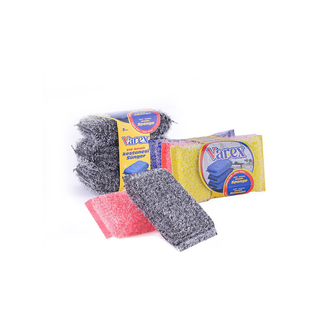 ليفة غسيل مواعين قنفد - 3 قطع - V - 22