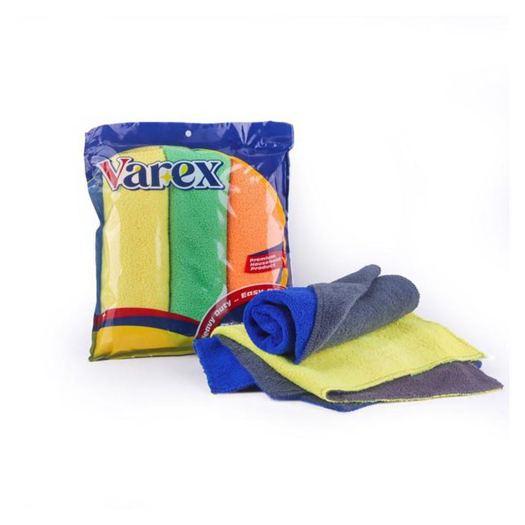 فوطة تنظيف للمطبخ مايكروفايبر  وجهين- 3 قطع - V - 43