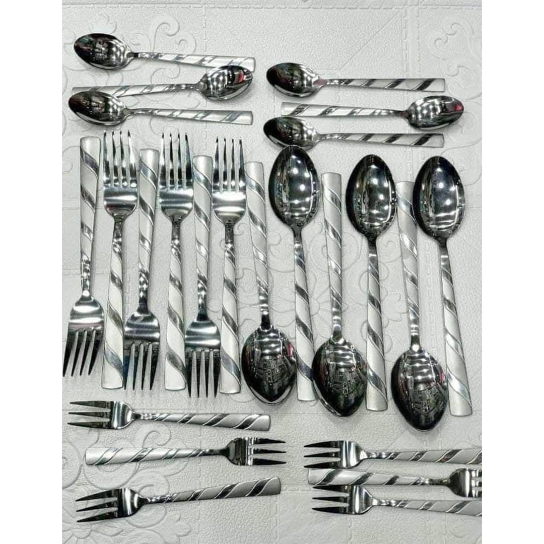 طقم معالق ستانليس ستيل - 24 قطعه