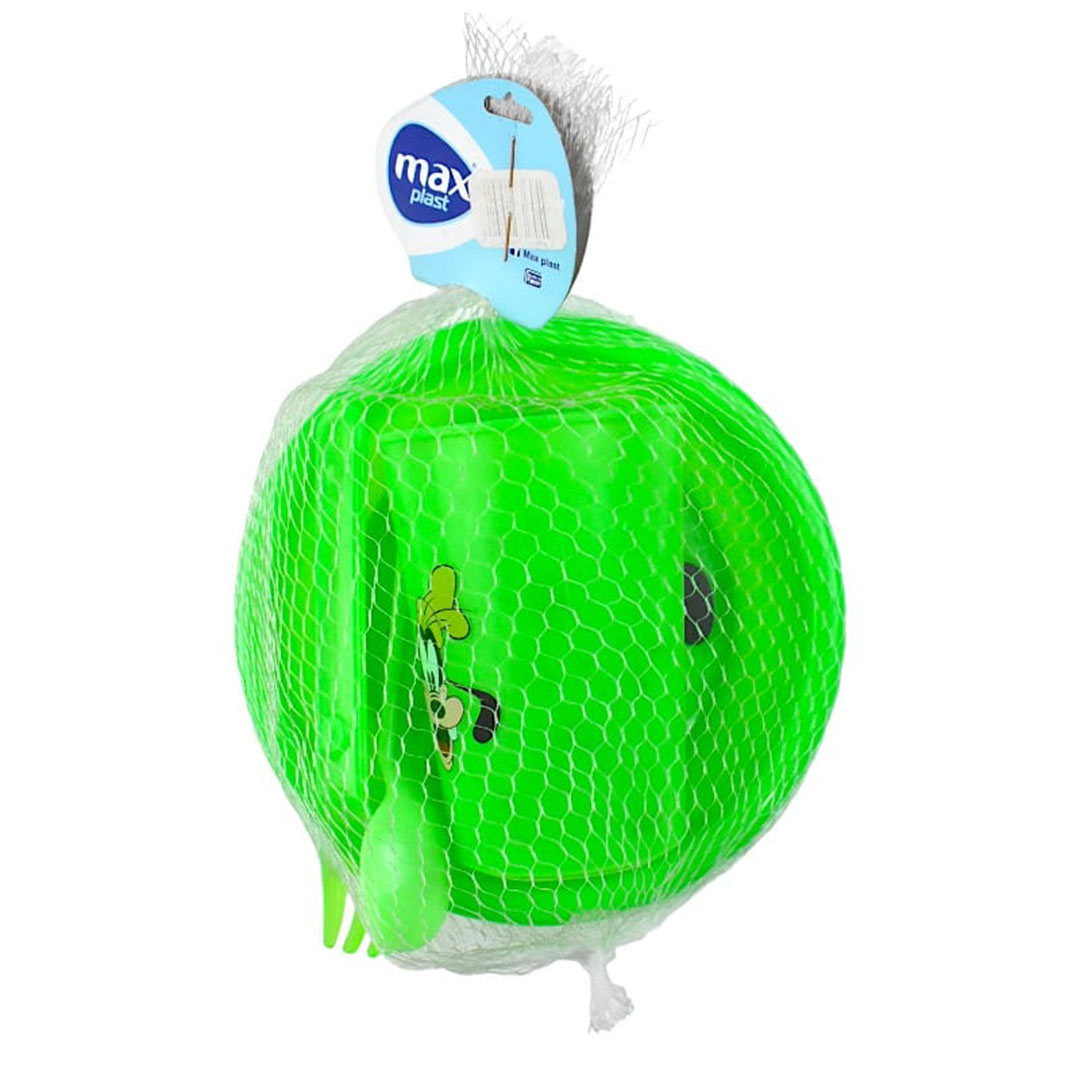 طقم طعام للاطفال ماكس بلاست سمايلى - 4 قطع - متعدد الالوان