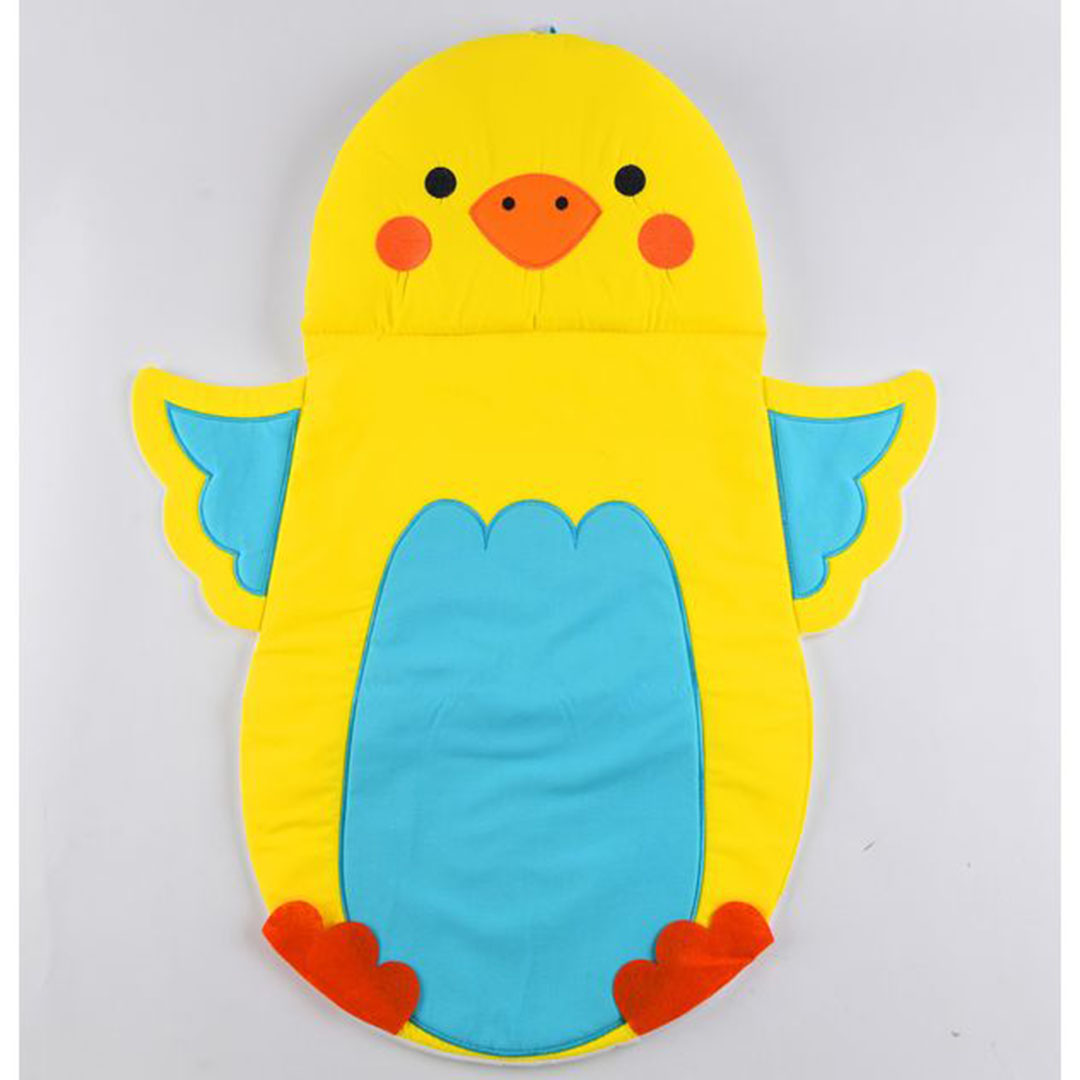 508 مفرش مشمع مبطن مع مخدة للأطفال - أصفر