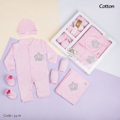 5416 طقم ولادة مستشفي قطن لحديثي الولادة - 5 قطع