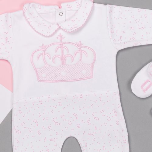 305 طقم السبوع للبنات قطن لحديثي الولادة