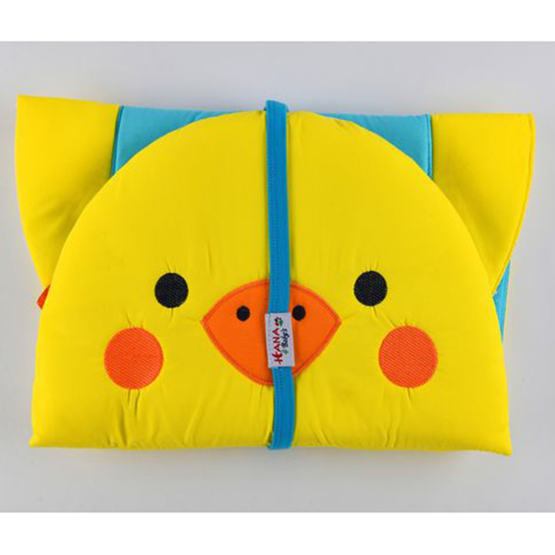 508 مفرش مشمع مبطن مع مخدة للأطفال - أصفر