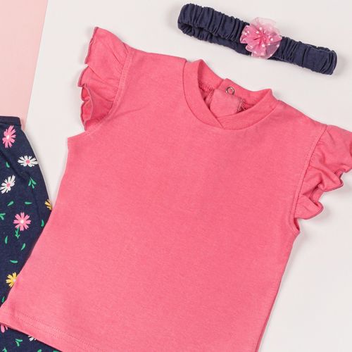 713 سالوبيت قطن مع بلوزة للبنات - للصيف