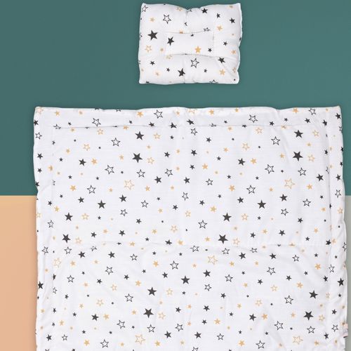 9002 لحاف فايبر للأطفال مع مخدة - شكل نجوم