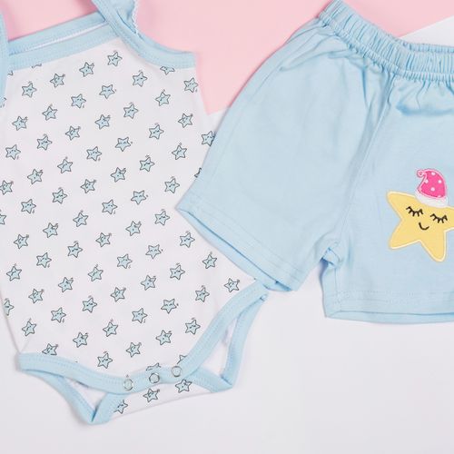 9732 بيجامة قطن لحديث الولادة صيفي