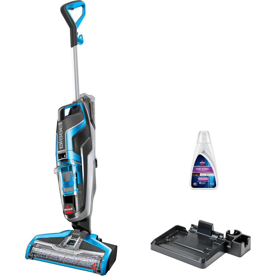 مكنسة كهربائية كروس ويف من بيسيل - تيتانيوم/ازرق - 1713E