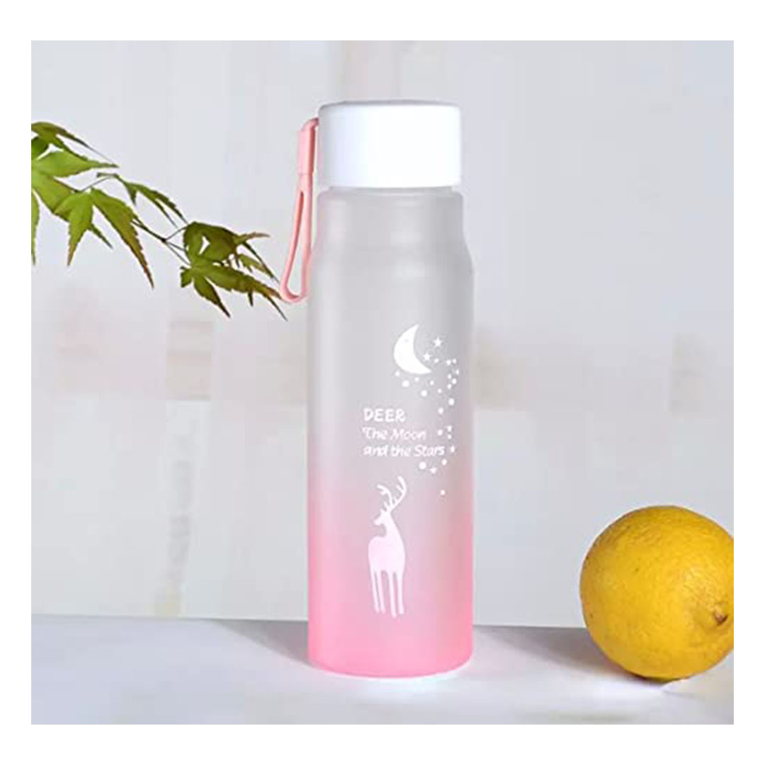 زجاجة مياه بلاستيك محمولة – 560 مل - وردي