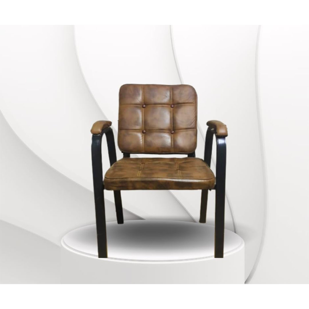 كرسي انتظار إيطالي بطول 7 أقدام - بني