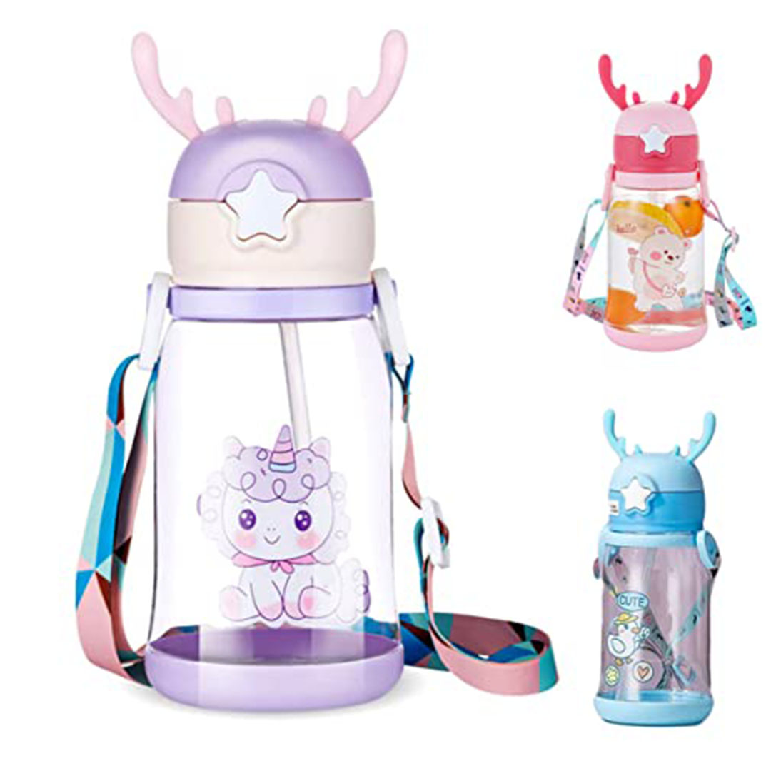 كوب مياه للأطفال مع شفاط – بنفسجي
