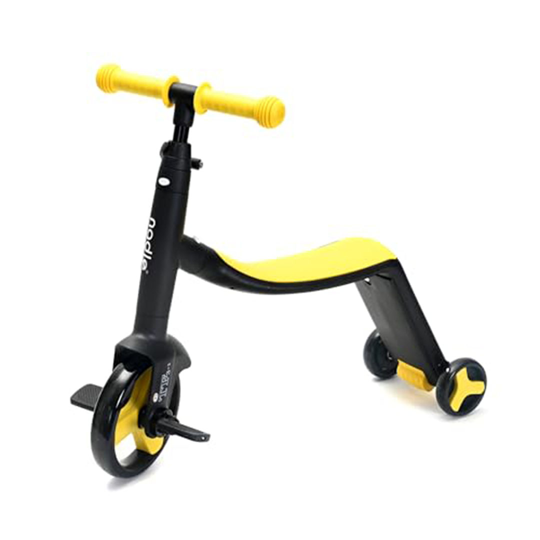 دراجة وسكوتر 3×1 للأطفال – أصفر