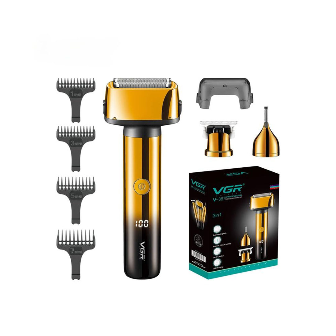 ماكينة حلاقة 3*1 للدقن والحواجب - VGR-367