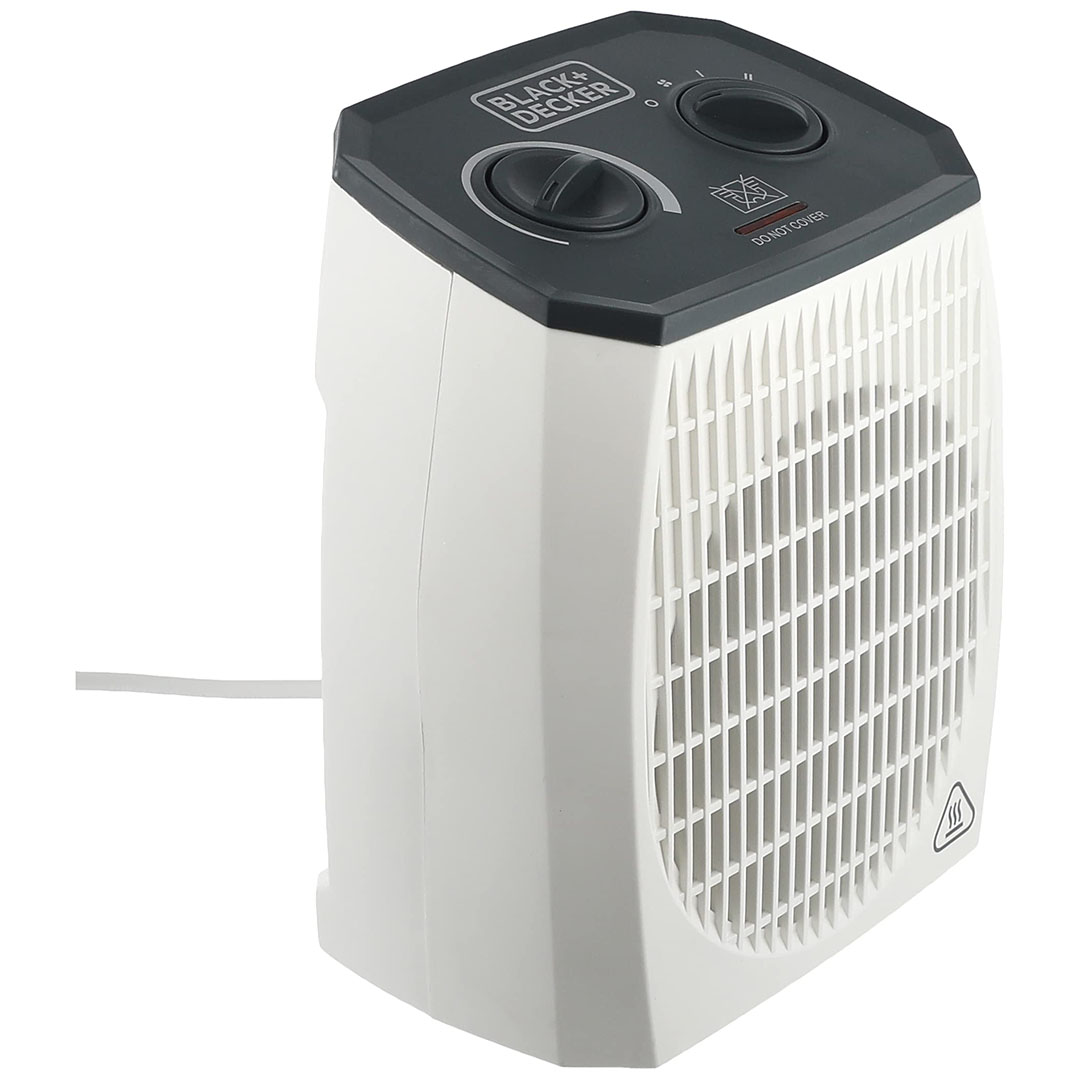 HX310-B9 مدفئة مروحة عمودي مع تحكم حراري ومروحة تبريد - أبيض