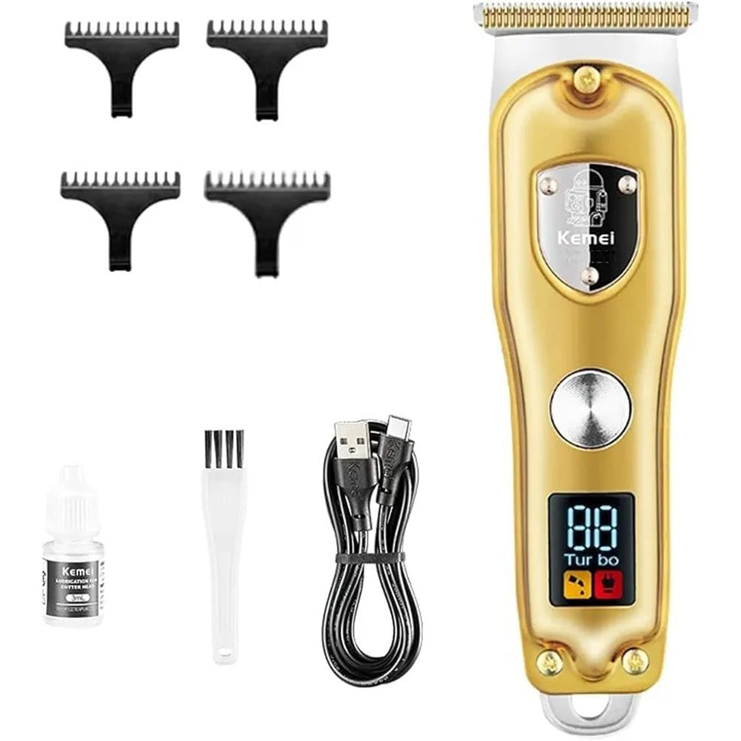 ماكينة حلاقة شعر لاسلكية احترافية للرجال من كيمي - ذهبي - KM-290