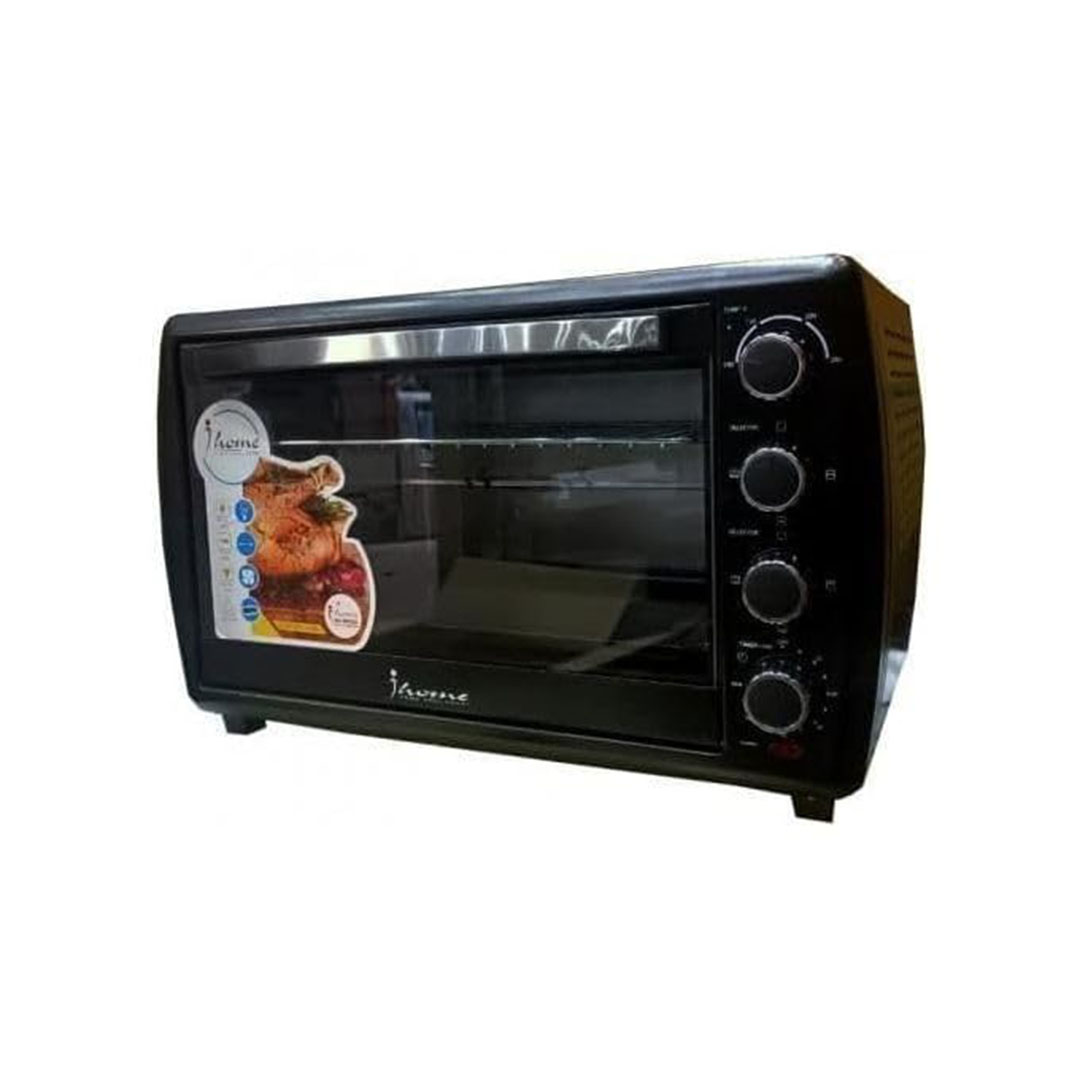 آي هوم فرن كهربائي بشواية - 55 لتر 2000 وات - أسود KI-5555