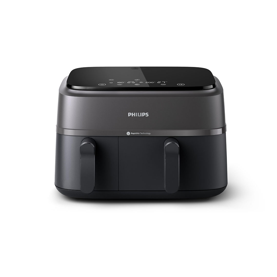 فيليبس قلاية هوائية بدورجين- سعة 9 لتر - أسودNA350