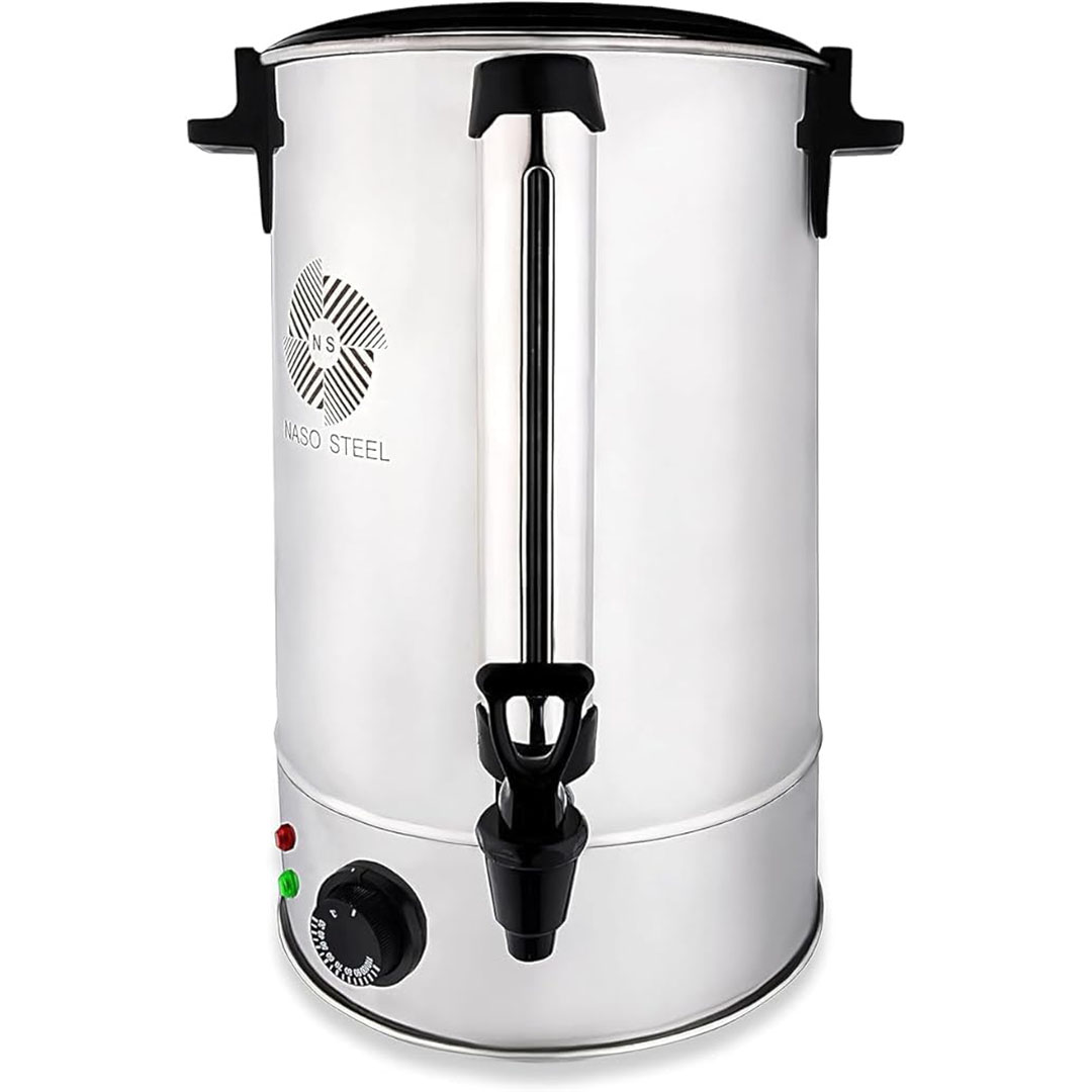 ناسوستيل سخان مياه من الفولاذ المقاوم للصدأ - 6 لتر - فضي أسود 6 LTR