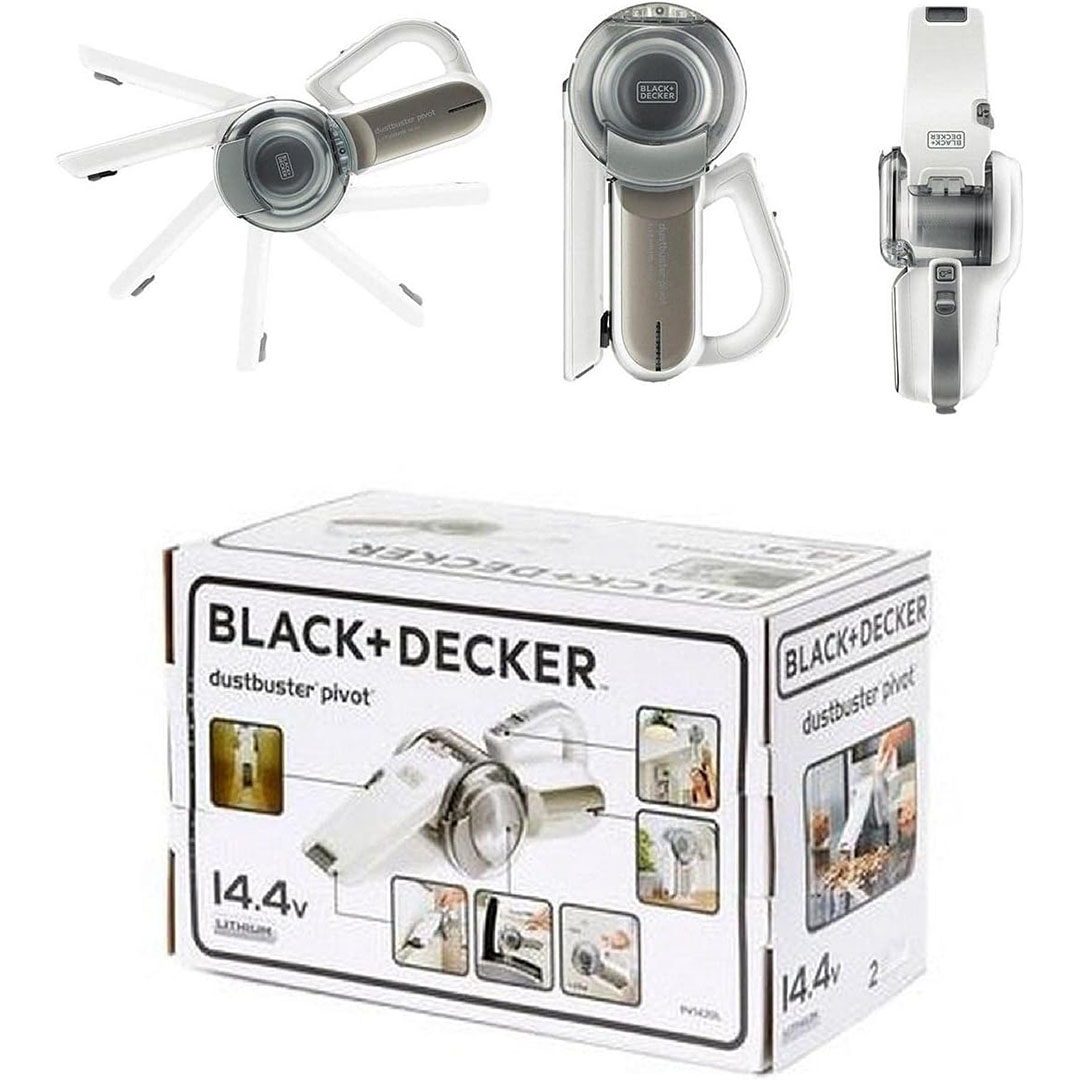 مكنسة كهربائية محمولة بحركة إعصارية بلاك اند ديكر - 14.4 فولت - Pv1420L-B5