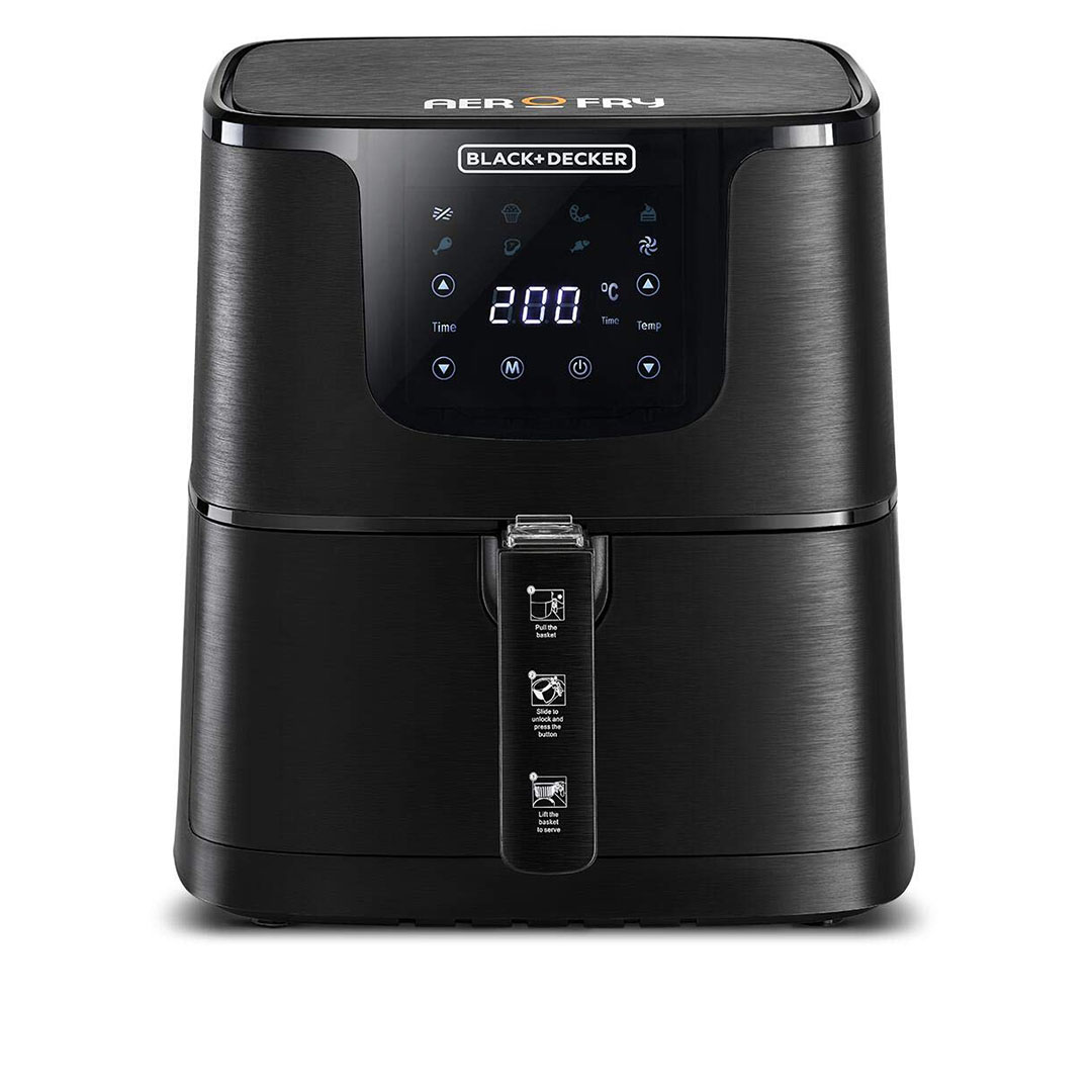 بلاك أند ديكر قلاية هوائية رقمية - 4.3 لتر - أسود - AF700