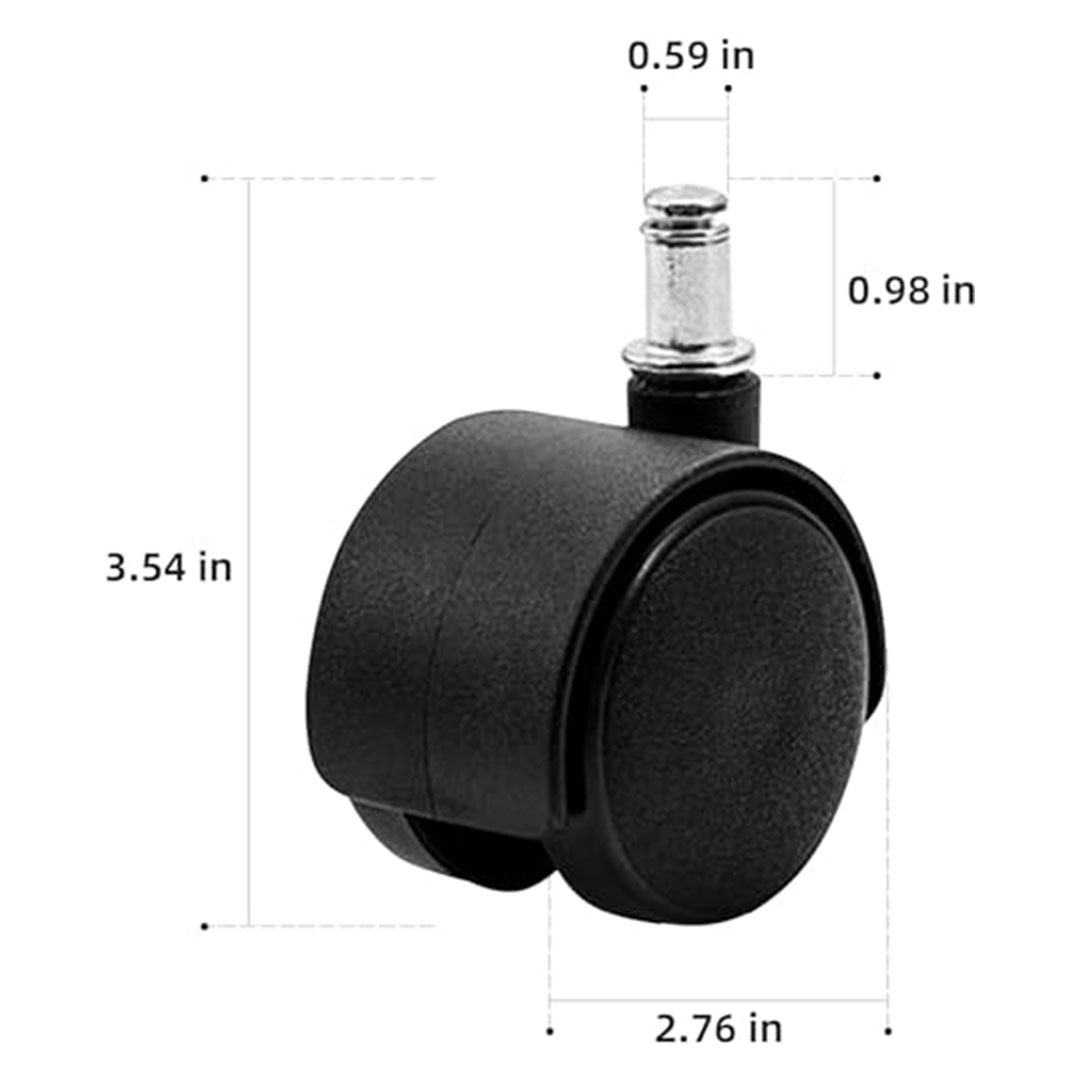 عجلات كرسي المكتب - مجموعة من 5 قطع - مقاس 2 بوصة