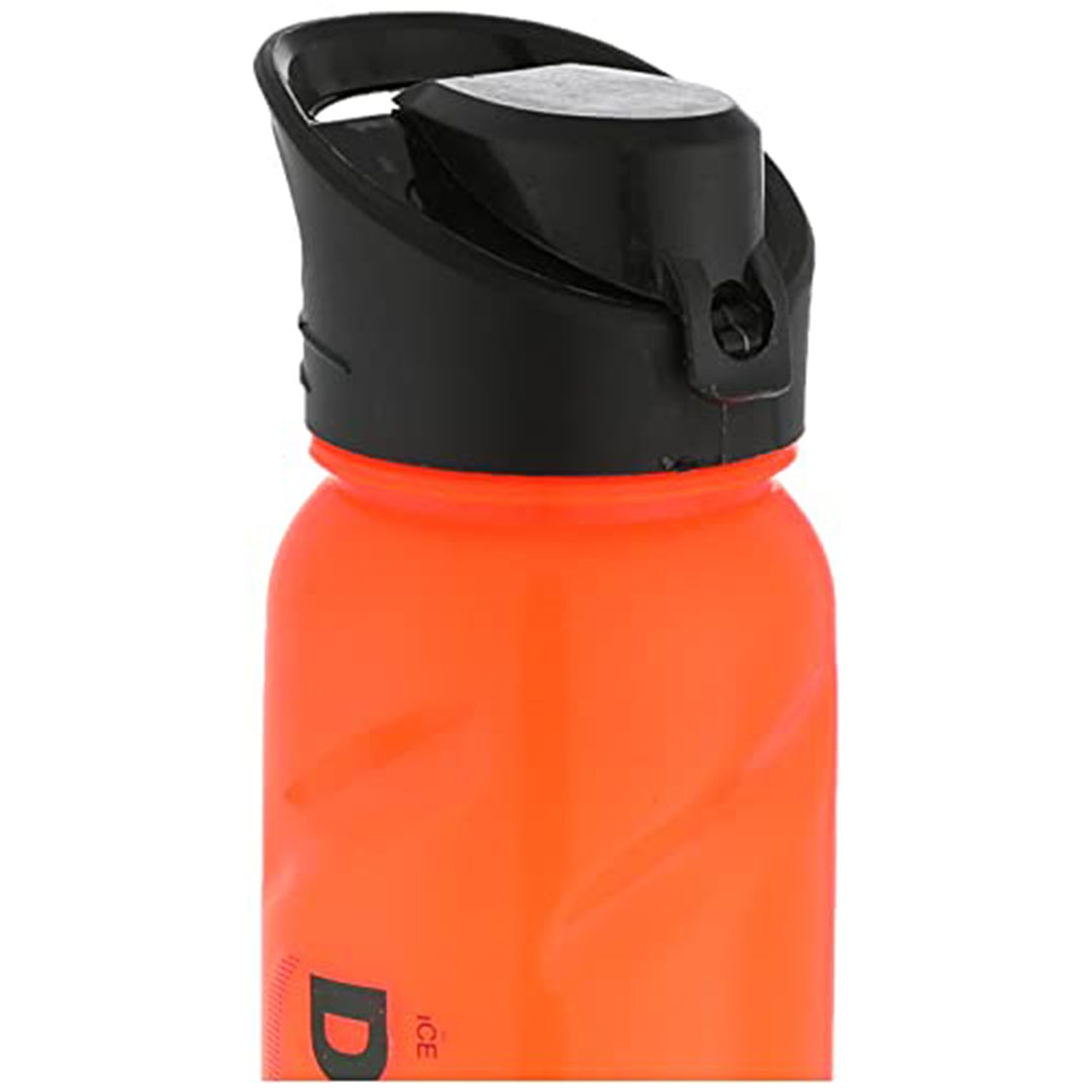 زجاجة مياه بلاستيك بغطاء مانع للتسريب – 750 مل - برتقالي * أسود