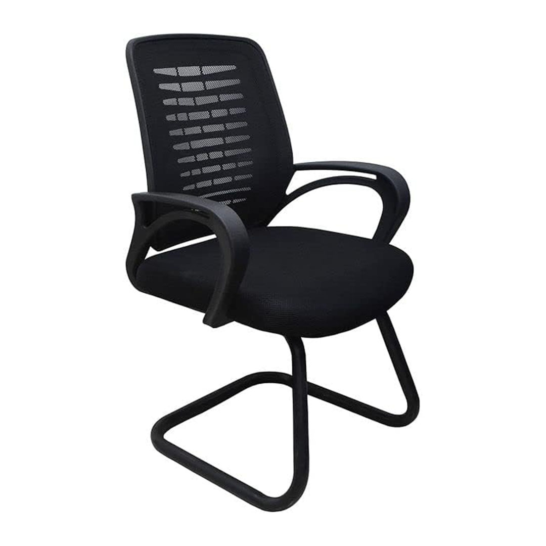 كرسي انتظار طبي شبكي - أسود