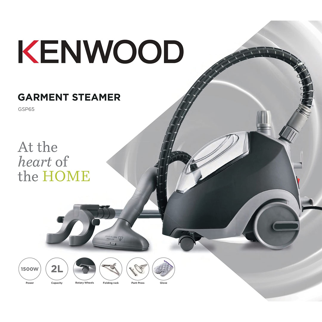 مكواة بخارية من كينوود بخزان سعة 2 لتر - 1500 واط - أسود - GSP65.500BK