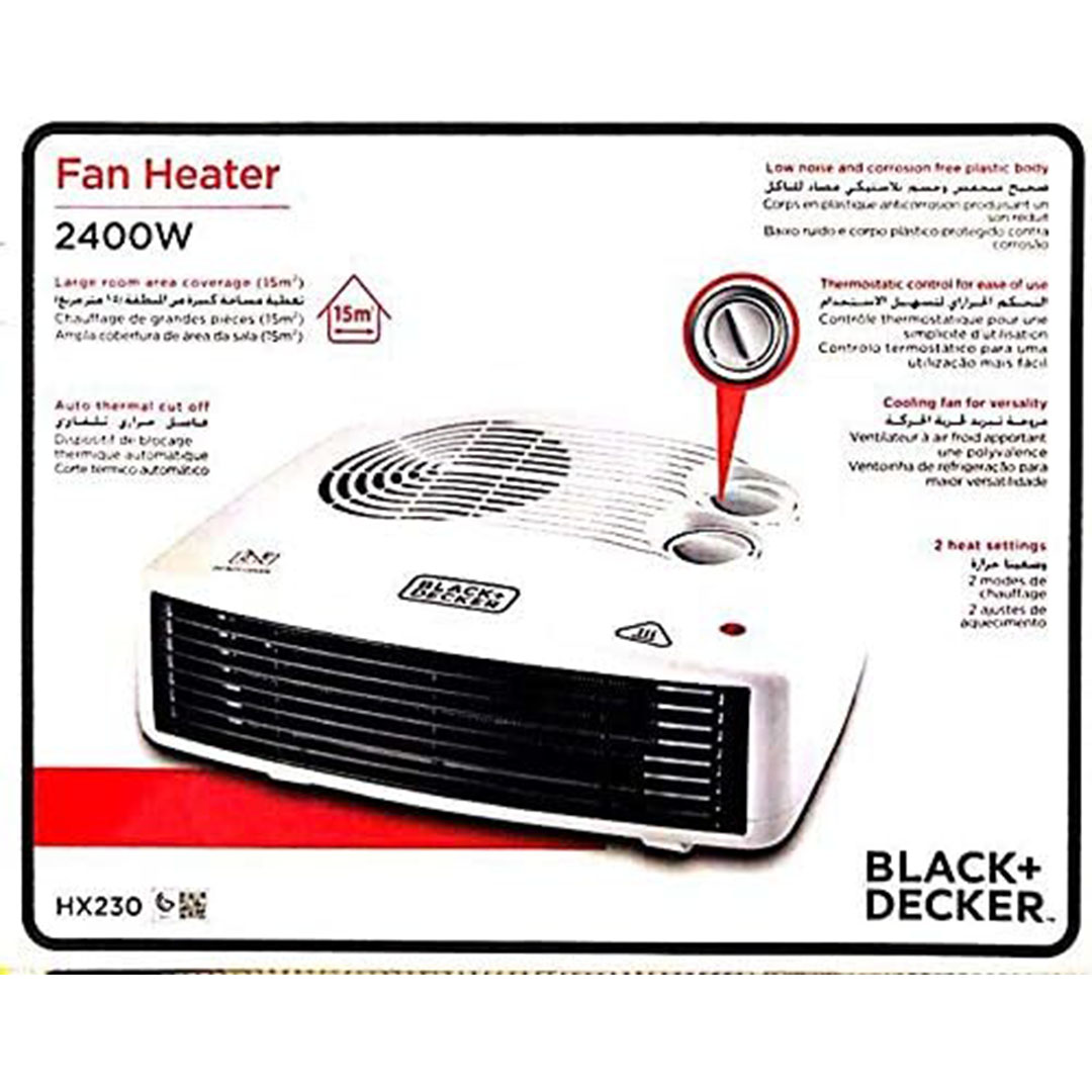 HX230-B5 دفاية مروحة بلاك اند ديكر - أبيض