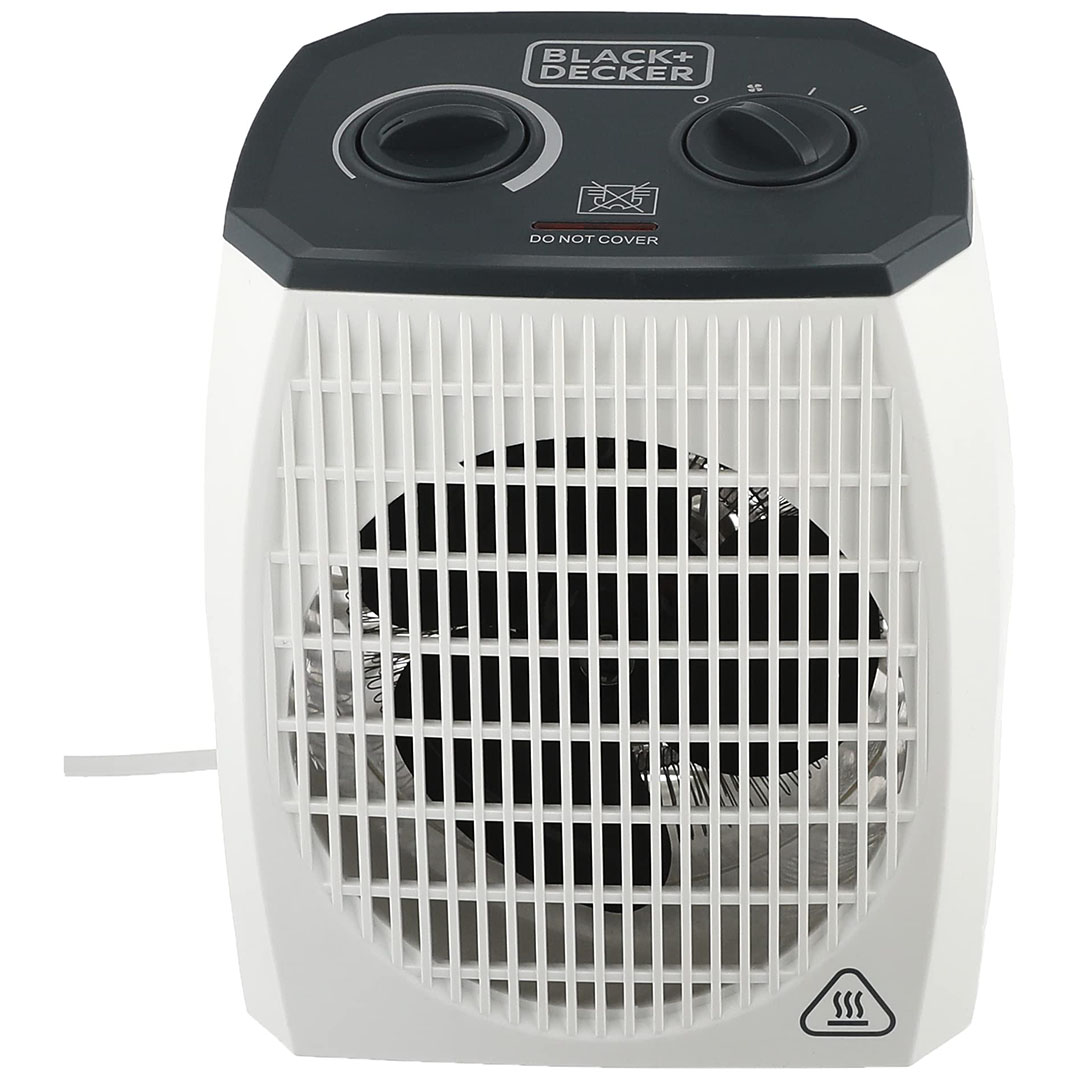 HX310-B9 مدفئة مروحة عمودي مع تحكم حراري ومروحة تبريد - أبيض