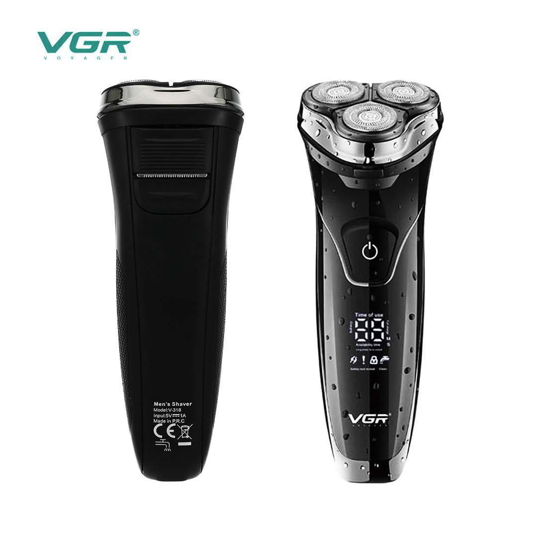 ماكينة حلاقة وتنعيم الدقن VGR قابلة للشحن وضد الماء - V-318
