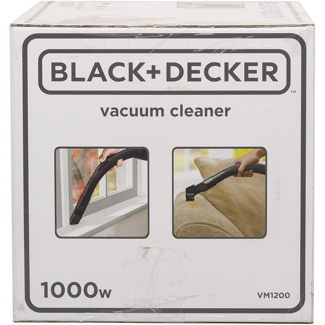 مكنسة كهربائية بكيس من بلاك آند ديكر - 1000 وات - أحمر/أسود - VM1200-B5