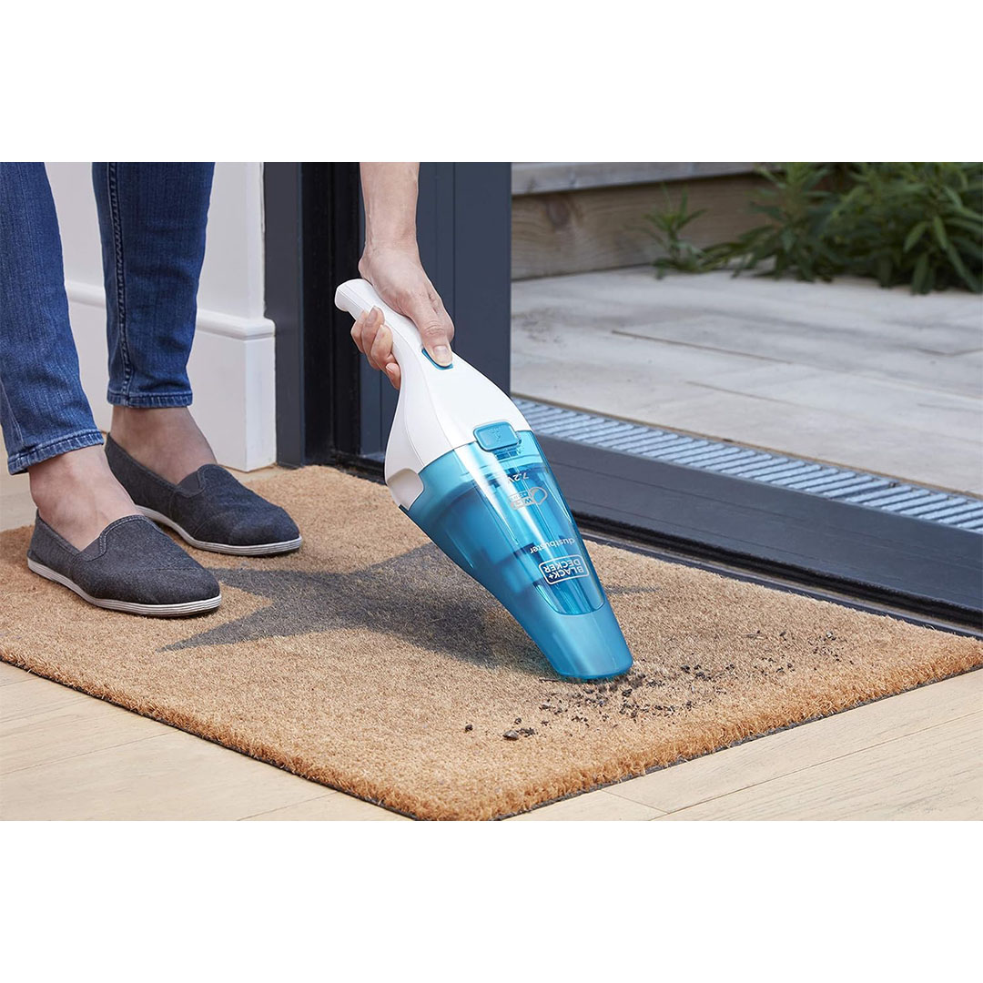 مكنسة بلاك آند ديكر اللاسلكية المحمولة - 3.5 فولت - أبيض - WD115WA