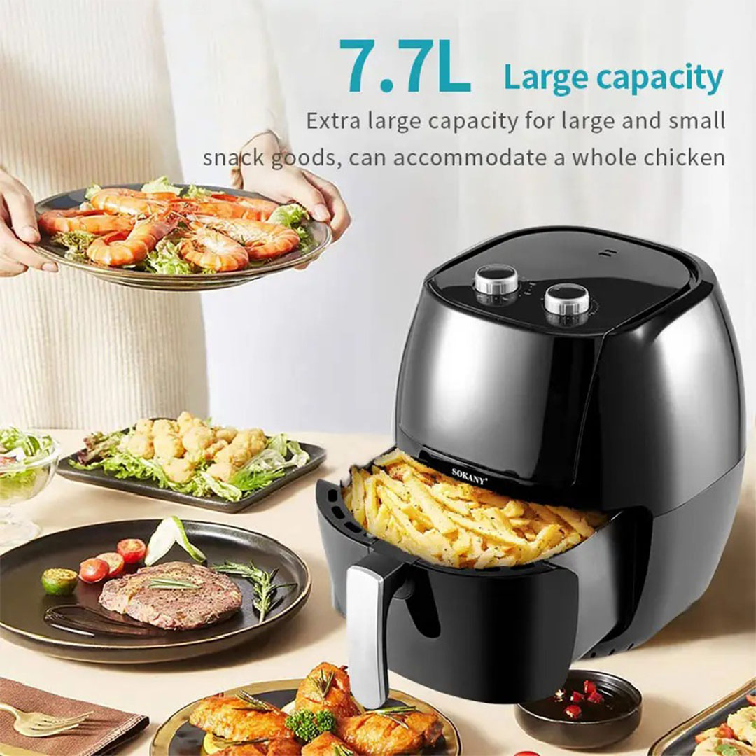 قلاية هوائية سوكاني - 7.7 لتر - أسود - SK-8013