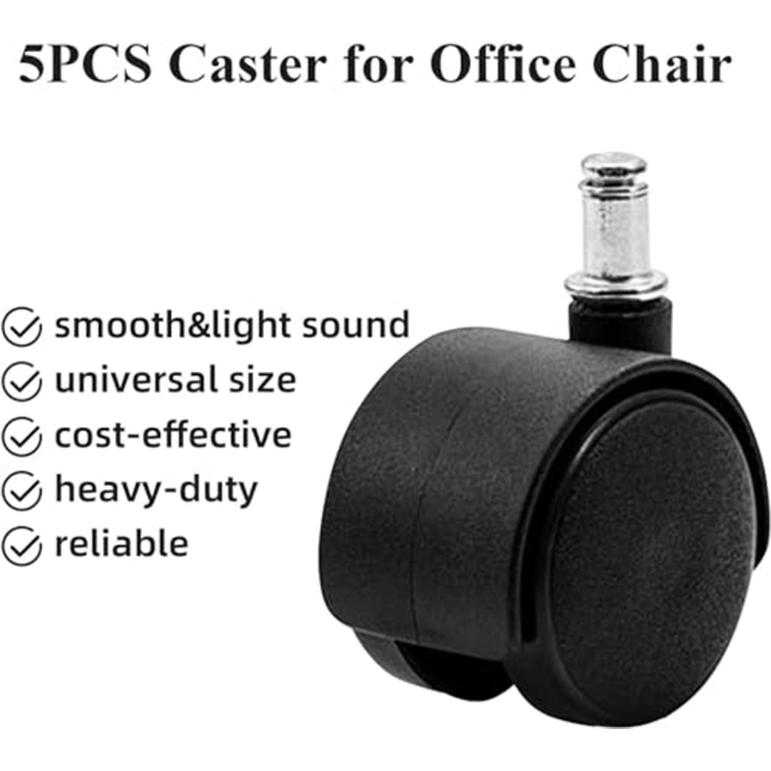عجلات كرسي المكتب - مجموعة من 5 قطع - مقاس 2 بوصة